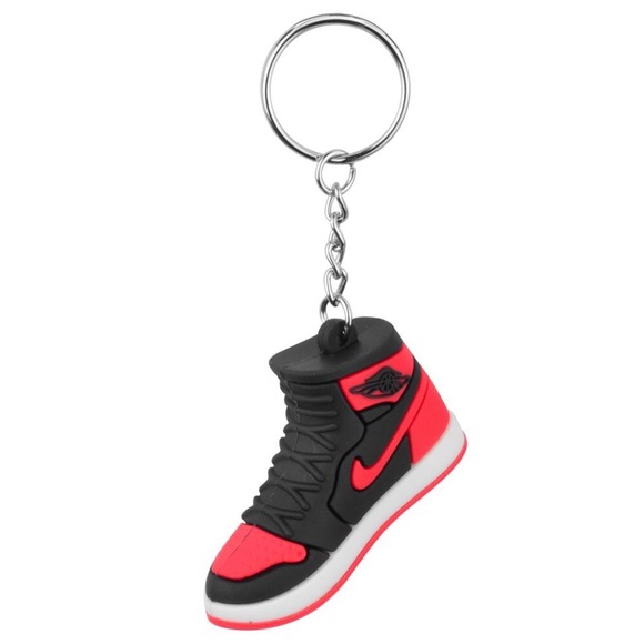 Nike Mini Sneakers Red & Black 3D Key Chain w/ Box - Picture 4 of 5
